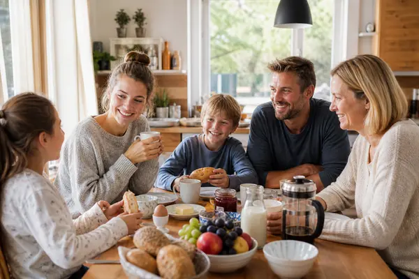 Gastfamilie mit Au-pair zu Hause